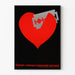 Poster decorativo Cuore e Lametta di Rasoio - Preoccupazione Umana / Tormento Personale