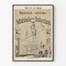 Poster umoristico vintage Volkskalender 1869