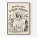 Poster umoristico antico Volkskalender 1870