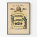 Poster umoristico satirico vintage calendario popolare 1862