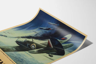 Poster militare vintage aerei della Royal Air Force e delle forze aeree russe