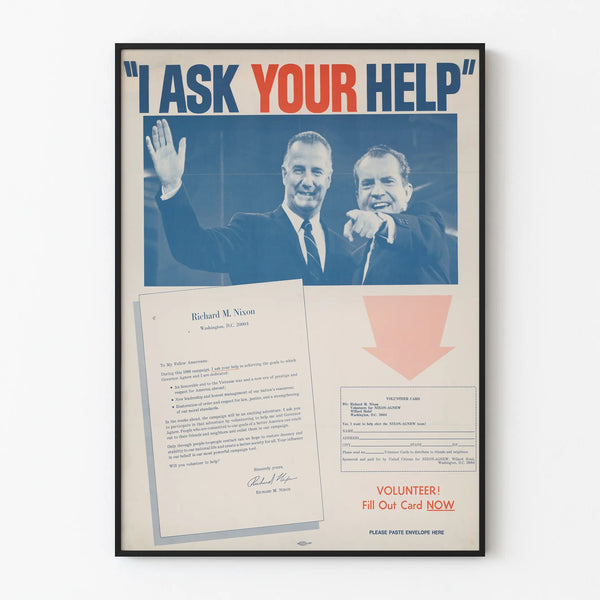 Poster vintage della campagna politica Nixon Agnew 1968