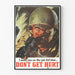 Poster di Sicurezza Militare "Non Farti Male"