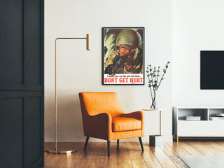 Poster di Sicurezza Militare "Non Farti Male"