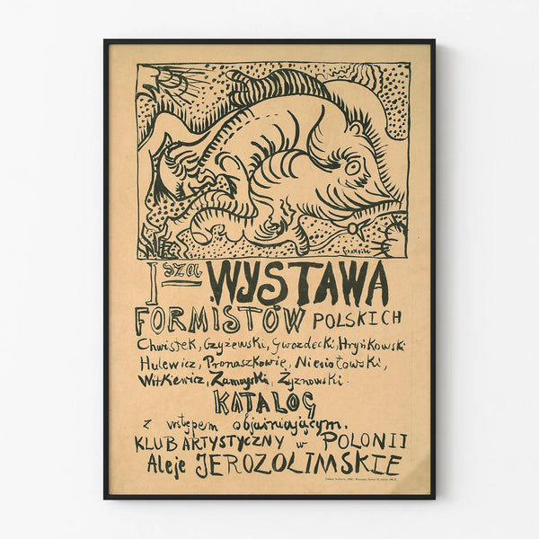 Poster antico esposizione Formisti Polacchi - Decorazione murale vintage