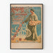 Poster vintage esposizione artistica amatoriale con pittore e tavolozza