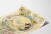 Poster vintage Art Nouveau Il Mattino con studio femminile e girasoli