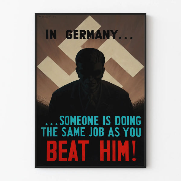 Poster vintage di propaganda tedesca - Decorazione murale storica