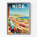 La Promenade des Anglais a Nizza | Stampa d'arte Poster vecchio