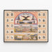 Poster illustrato vintage della Repubblica Americana — quadro incorniciato alla parete