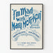 Poster vintage I'm Mad with Mary Morrison