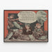 Poster umoristico vintage soldati e bombe — quadro incorniciato alla parete