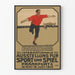 Poster vintage esposizione internazionale di sport e gioco 1910