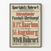 Poster vintage competizione internazionale di calcio Sportplatz Ruhrort