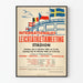 Poster vintage della riunione internazionale di atletica del 1948