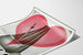 Poster vintage Iodures Cros con metrofono e cuore rosso