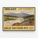 Poster vintage Irlanda paesaggio romantico Ballinahinch Galway — quadro incorniciato alla parete