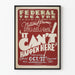 Poster vintage Teatro Federale 'It Can't Happen Here' Sinclair Lewis