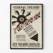 Poster vintage del teatro « It Can't Happen Here » Federal Theatre New Jersey