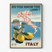 Poster vintage con mappa e limone d'Italia