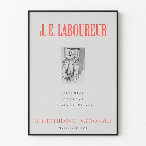 j-e-laboureur-estampes-dessins-livres-illustres-affiche-exposition-bibliotheque-nationale-mars-avril-1954