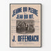 Poster vintage operetta Jeanne che piange e Jean che ride di J. Offenbach