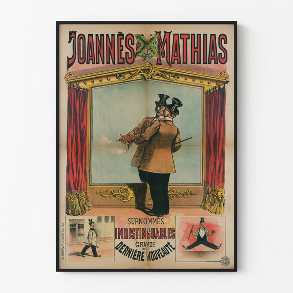 Poster vintage Joannes Mathias indistinguibili decorazione murale
