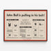 Poster Vintage John Bull - Restrizione Alimentare in Gran Bretagna — quadro incorniciato alla parete