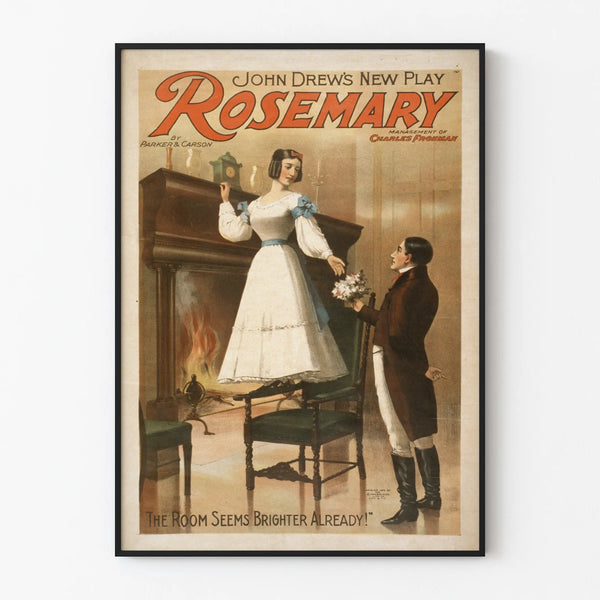 Poster vintage del quadro Rosemary di John Drew