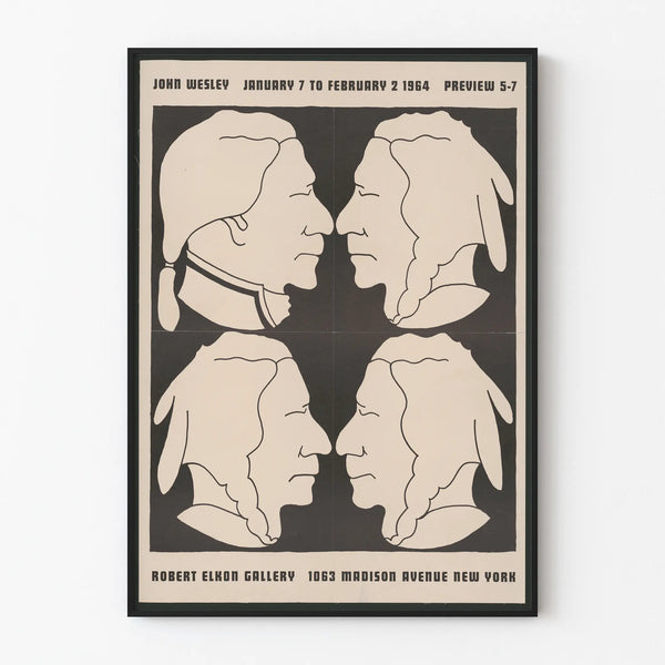 Poster di esposizione John Wesley 1964 Vintage