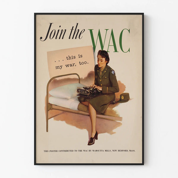 Poster vintage Unisciti al WAC - Decorazione murale retrò