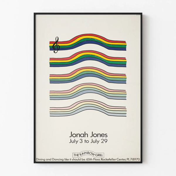 Poster vintage di Jonah Jones al Rainbow Grill Rockefeller Center
