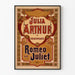 Poster vintage di Julia Arthur in Romeo e Giulietta di Shakespeare