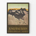 Poster vintage Jungfrau-Bahn Berner Oberland Svizzera