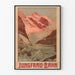 Poster vintage Jungfrau-Bahn montagna svizzera