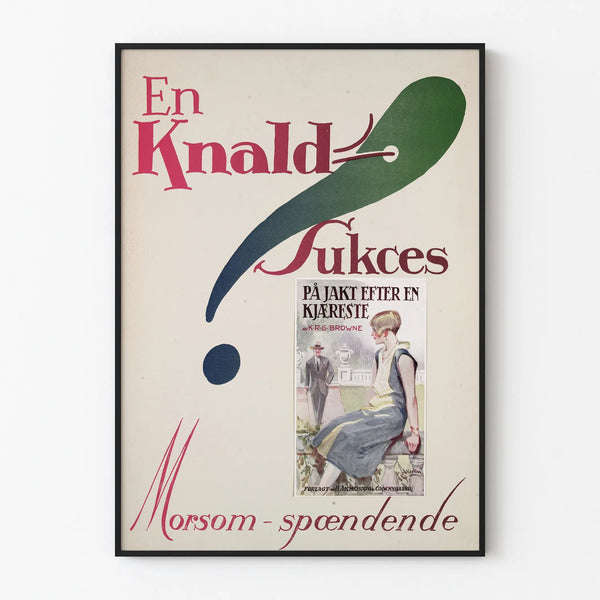 Poster vintage decorazione murale En Knald Sukces dal design retrò