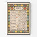 Poster vintage calendario aprile 1896 stile Art Nouveau