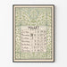 Poster decorativo del calendario di marzo con motivi floreali