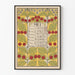 Poster Calendario Decorativo Maggio 1898 con Ciliegie e Foglie