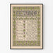 Poster Calendario Vintage di Ottobre 1898 con Motivo di Vigne