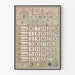 Poster Calendario Ottobre Vintage Art Nouveau