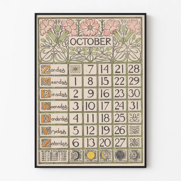 kalenderblad-voor-oktober-1900