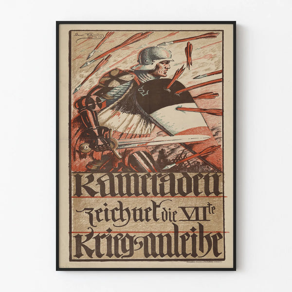 Manifesto di propaganda militare tedesca del 1917 - Poster storico decorativo