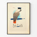 Poster vintage con pappagallo e berretto blu navy Keep It Under Your Hat