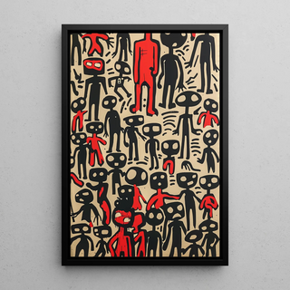 Manifesto Pop Art - Figure Astratte