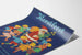 Poster vintage Festa di Natale con Babbo Natale e bambini danzanti