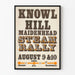 Poster vintage del raduno a vapore di Knowl Hill Maidenhead