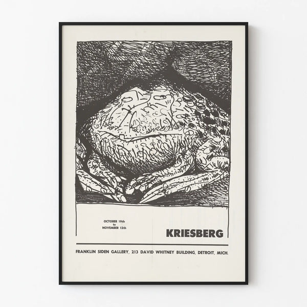 Poster artistico Kriesberg con illustrazione di granchio - Decorazione murale vintage