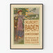 Poster Art Nouveau Vintage Kurort Baden vicino a Vienna