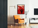 Poster decorativo femminista Kvinnefronten rosso e nero